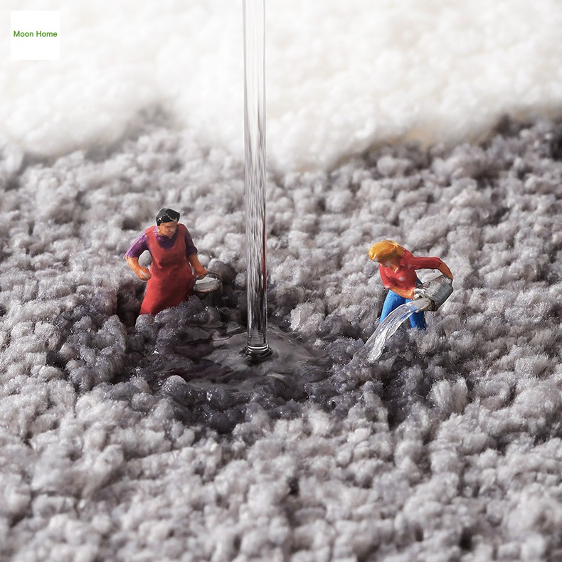 Thảm lau chân chùi chân cao cấp trang trí thấm nước chống trơn MoonHome 40x60 hoặc 50x80cm