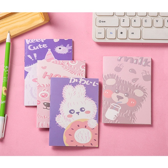 Peach Cute Cartoon little book notebook Memo Pad School Office Stationery Notepad