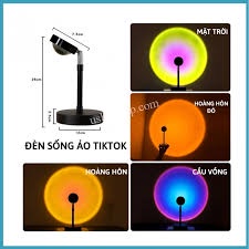 Đèn Led Sunset Quay Tiktok Siêu Hot, Đèn Chiếu Màu Hoàng Hôn Chụp Ảnh, Quay Video Decor Ảo Diệu, hàng hot