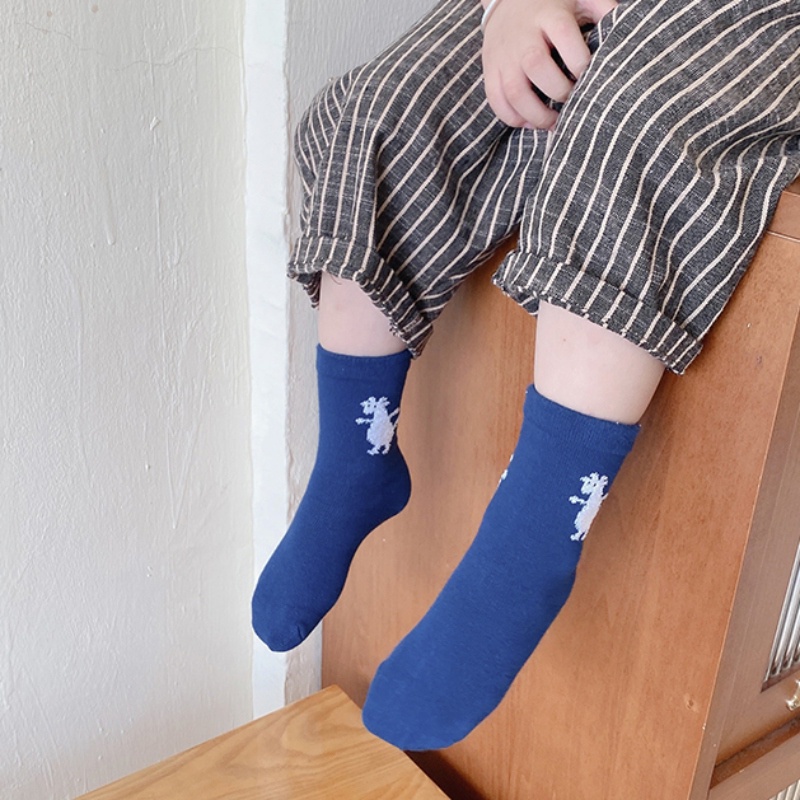 Set 3 đôi vớ cotton in họa tiết hoạt hình dành cho trẻ em
