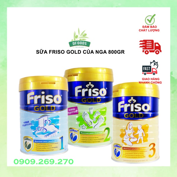 Sữa Friso Gold số 1,2,3 800gr của Nga