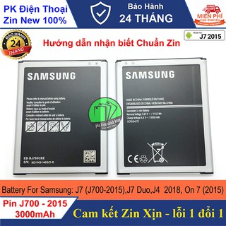 Pin SamSung J7 2015 (J700), J7 Duo, J4 2018, On 7 (G6000) Chính hãng, dung lượng 3000mAh