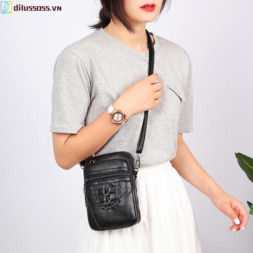Túi Đeo Chéo Da Pu Nhiều Ngăn Thời Trang Cho Nữ