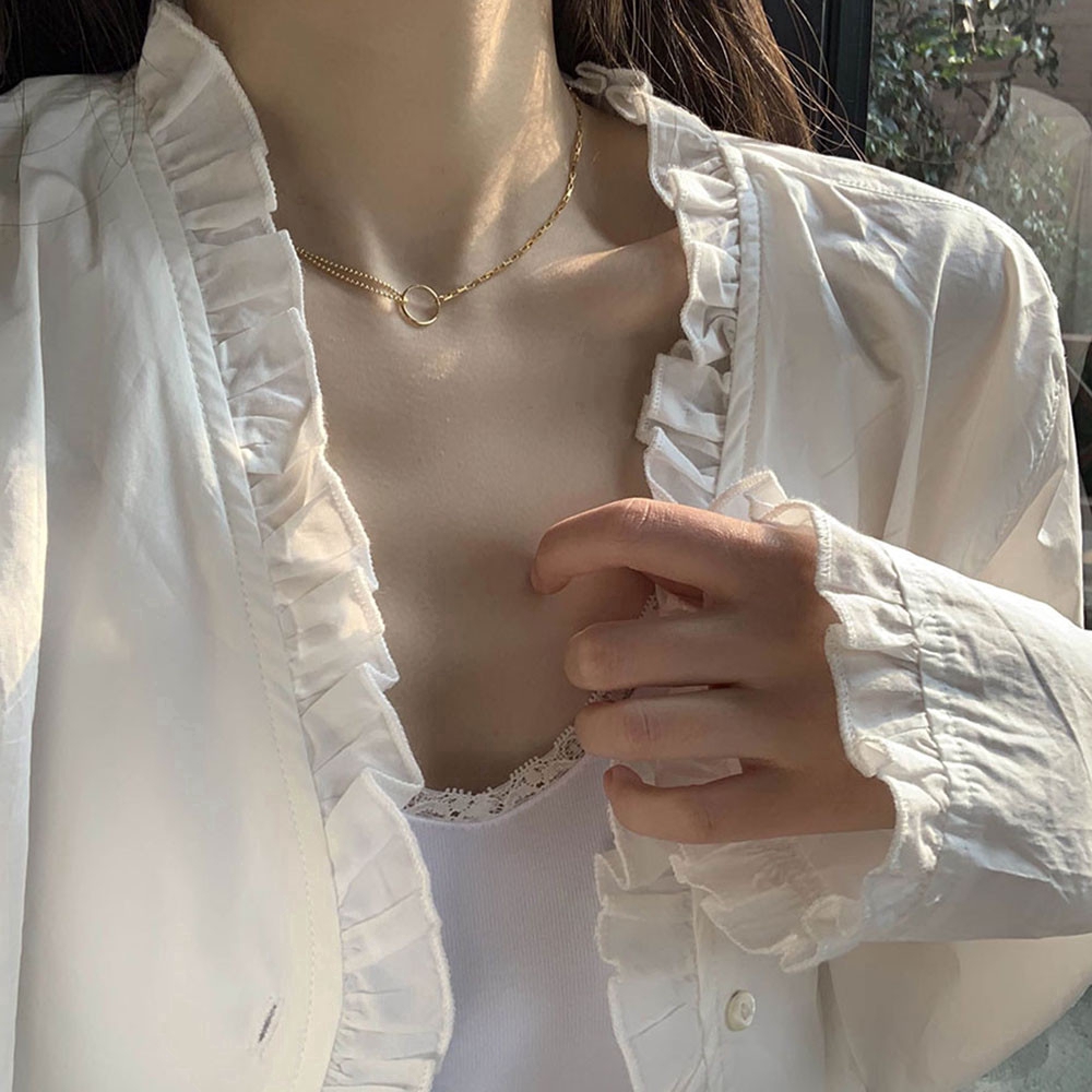 Dây Chuyền Hợp Kim Mặt Tròn Xinh Xắn Dành Cho Nữ