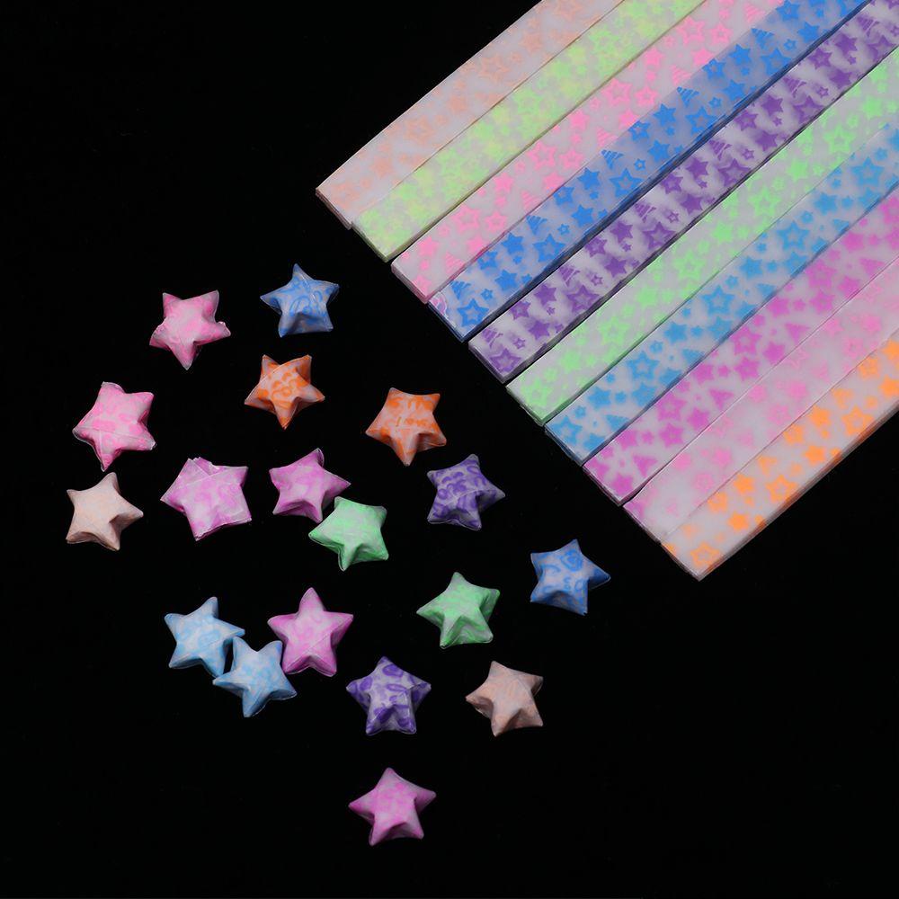 Set 210 Dải Giấy Xếp Hình Origami Màu Kẹo Dùng Làm Đồ Thủ Công DIY
