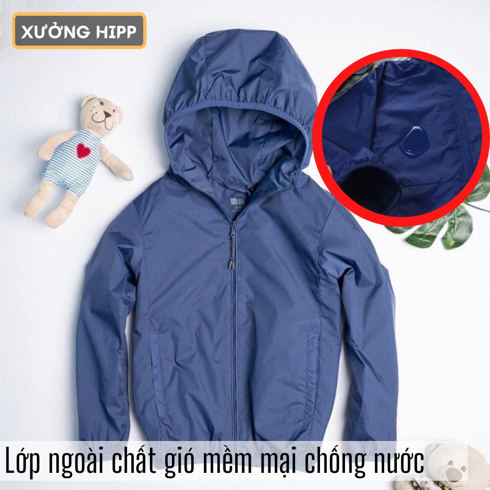 Áo khoác gió cho bé trai, bé gái từ 5 - 14 tuổi, chất vải dù ngoại chống nước và gió rét Xưởng Hipp, KGTE | WebRaoVat - webraovat.net.vn