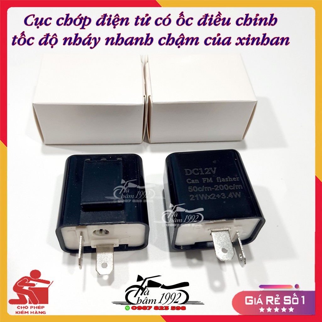 Cục Chớp Role Xinhan Điện Tử Gắn Xe Máy (Có Chỉnh Nhanh Chậm)