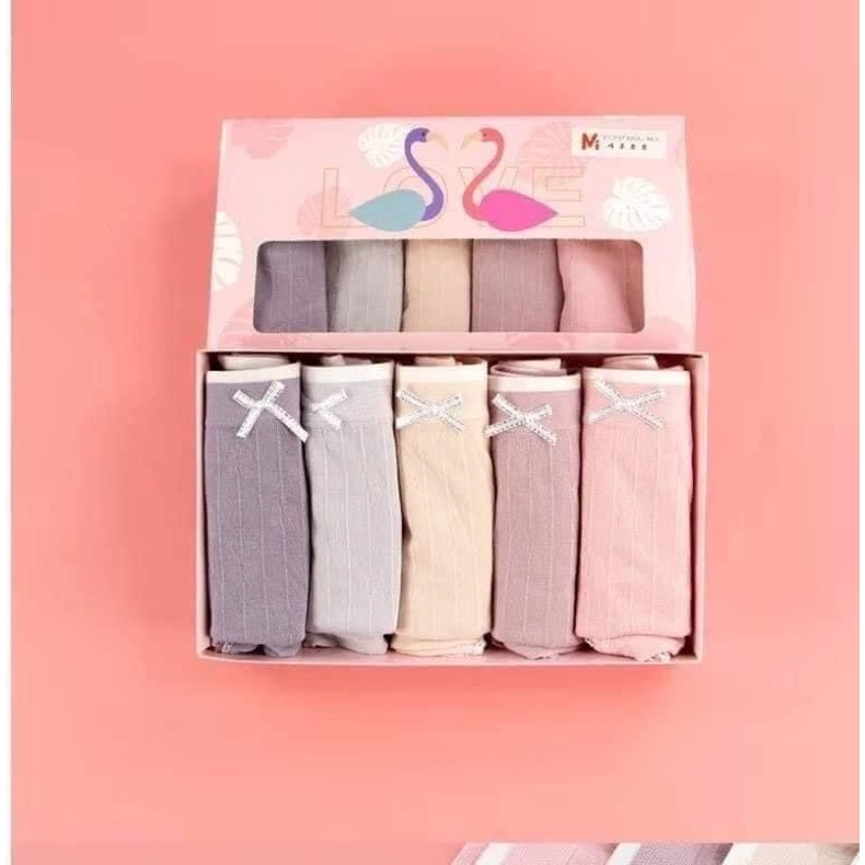 Hộp 5 Quần Lót Nữ Thiên Nga Siêu Đẹp Thấm Hút Mồ Hôi Tốt