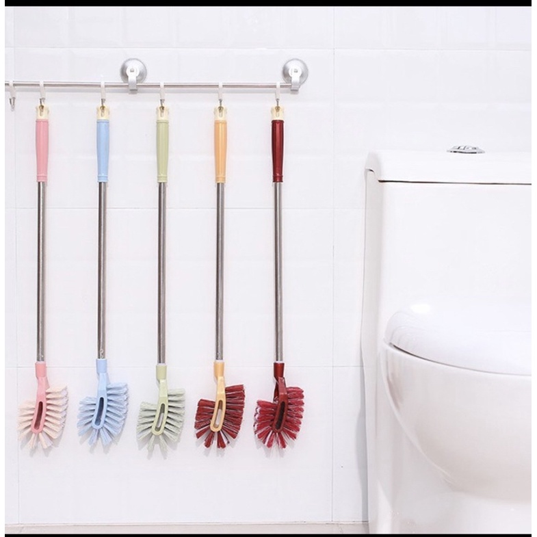 Cọ tolet, cây cọ vệ sinh bồn cầu, cọ 2 đầu cán inox dài siêu chắc chắn và tiện dụng