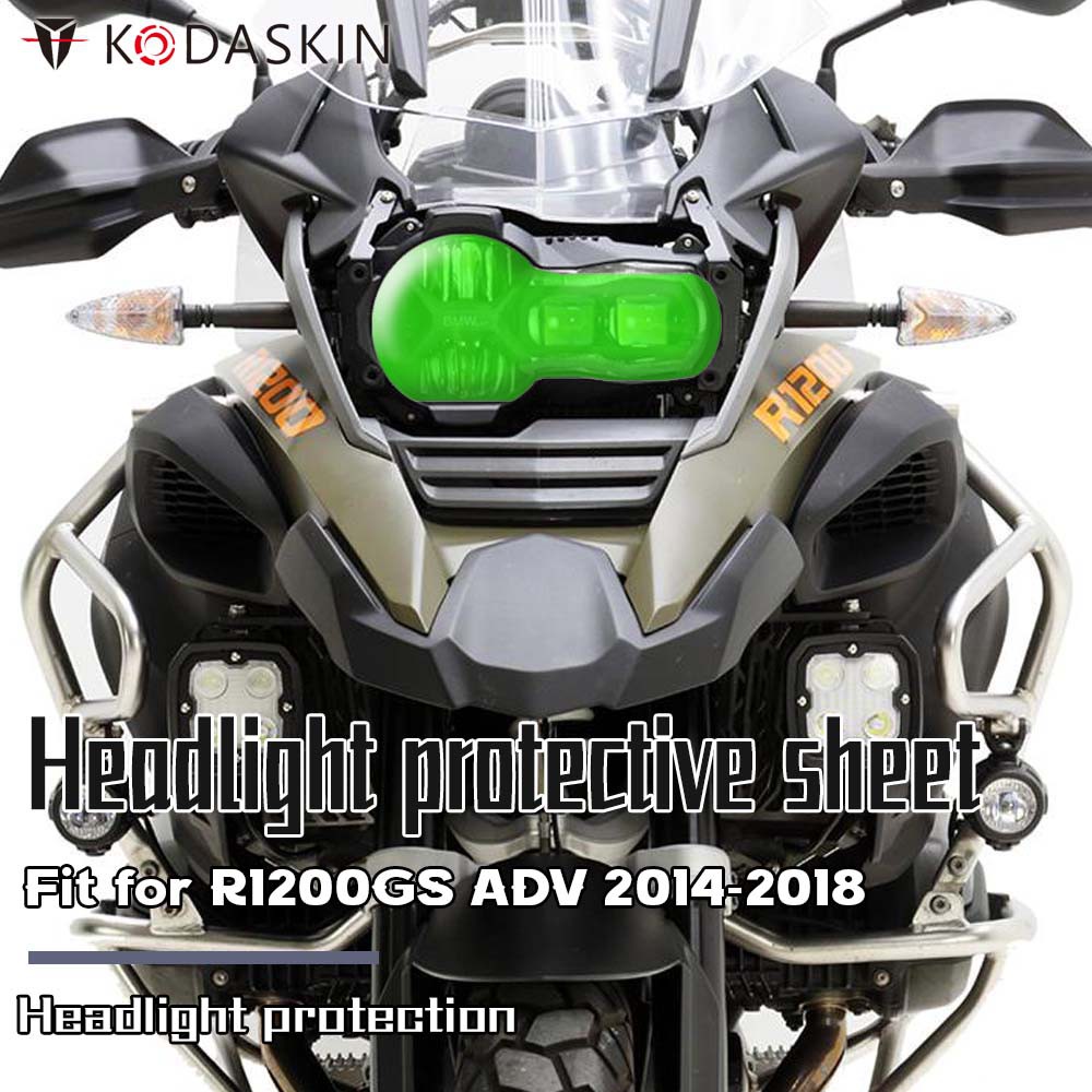 KODASKIN ABS Phụ kiện xe máy Bảo vệ đèn pha Ống kính màn hình đèn pha cho BMW R1200GS ADV 2014 2015 2016 2017 2018
