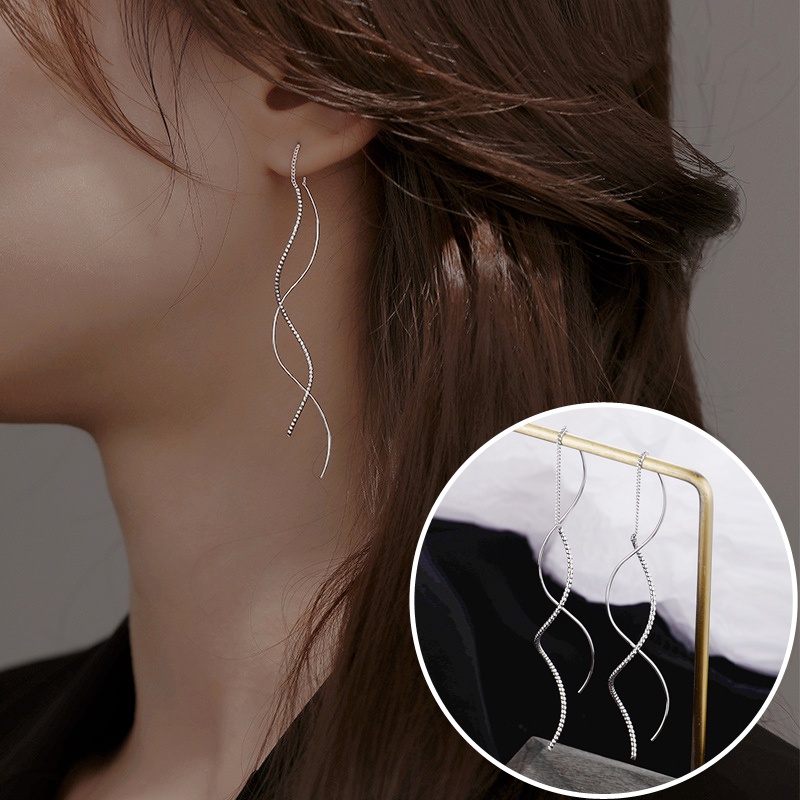 1 Đôi Bông Tai Dạng Xoắn Ốc Thời Trang Cho Nữ