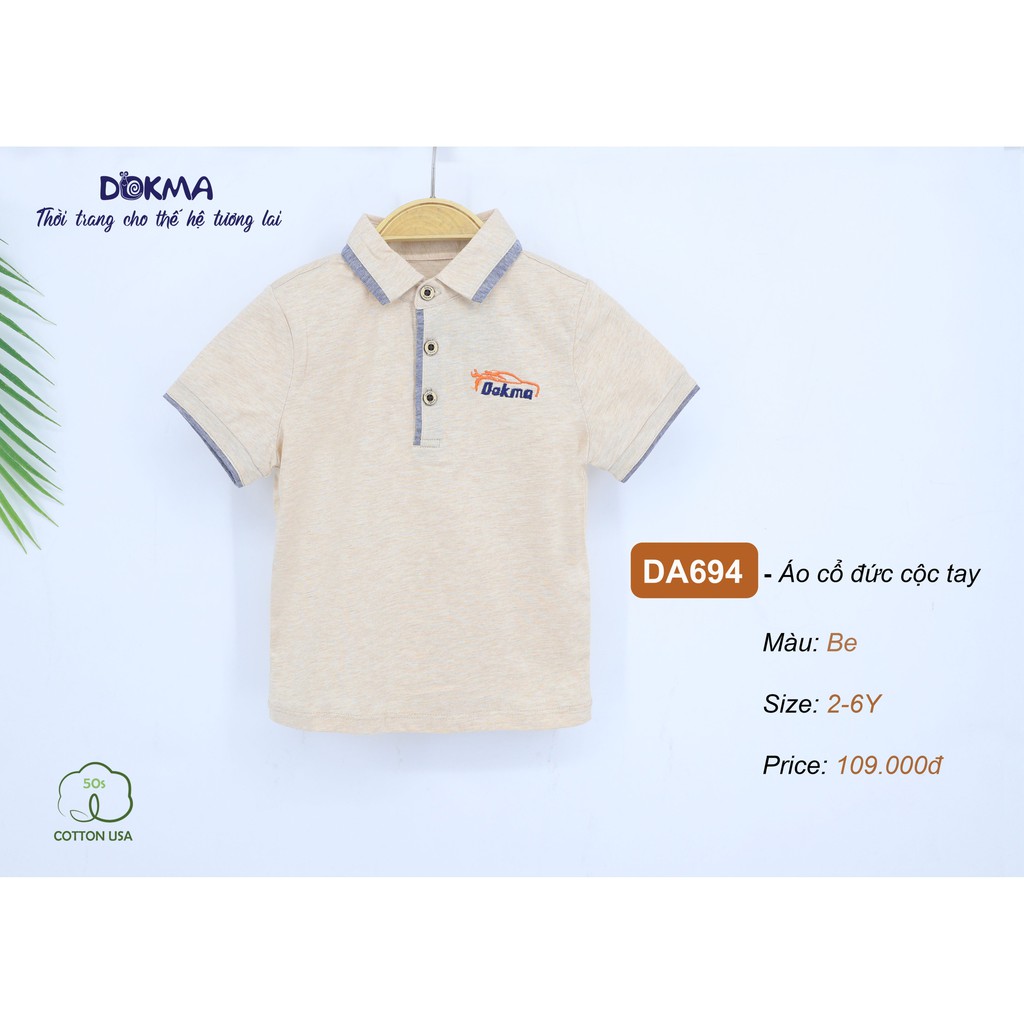 Dokma - Áo cổ đức cộc tay 2-6Y ( DA694 )