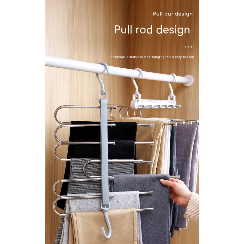 Móc Treo Quần Nhiều Tầng Có Thể Gấp Gọn Tiện Dụng