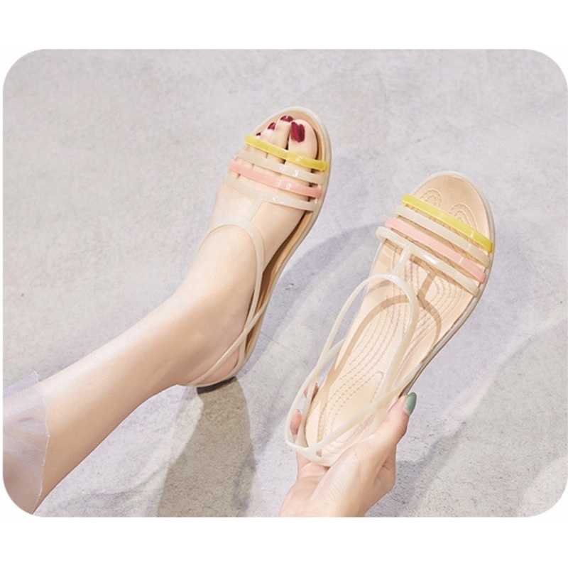 Giày Sandal nhựa chống trơn trượt đan dây nhiều màu