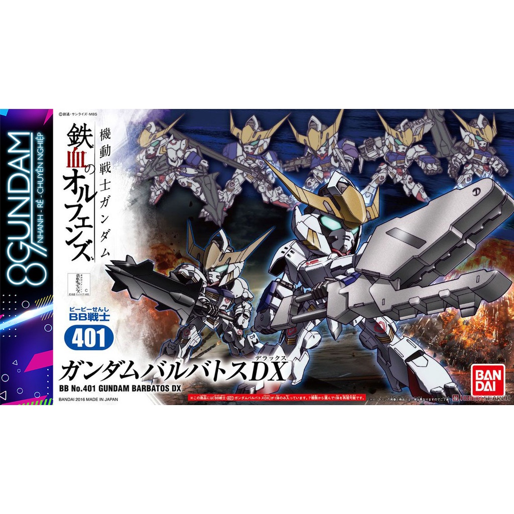 Mô Hình Lắp Ráp Gundam SD BB 401 Barbatos DX Set
