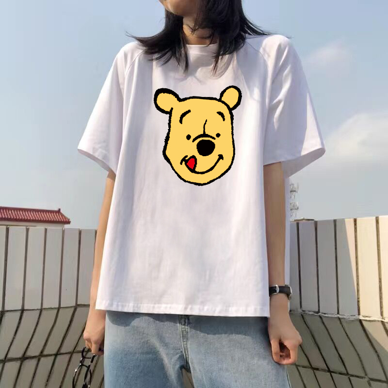 HIIXIIVI Áo Thun Tay Ngắn 100% Cotton Phong Cách Hàn Quốc 2021 Cho Nữ
