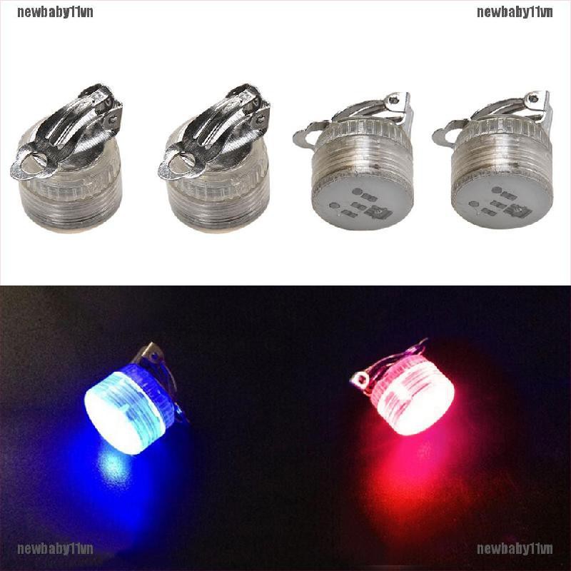 Bông tai đèn led màu xanh đỏ lấp lánh