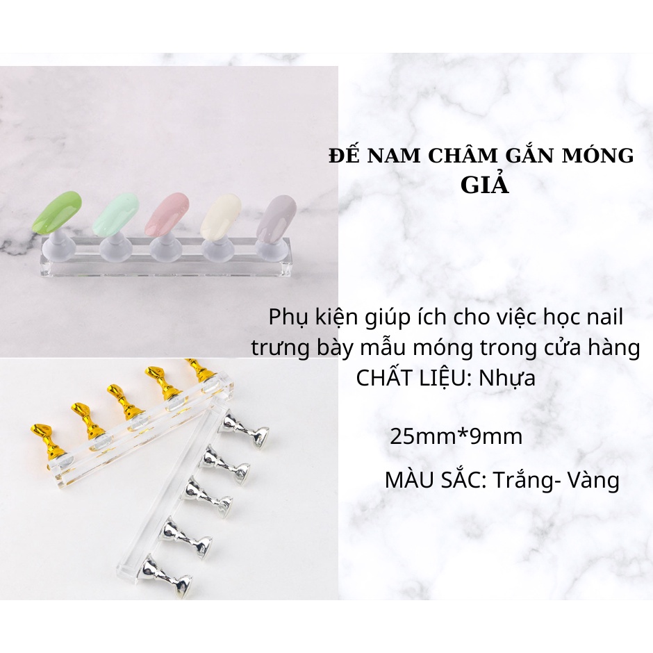 Đế gắn móng giả tập vẽ,tập sơn,đế móng nail nam châm