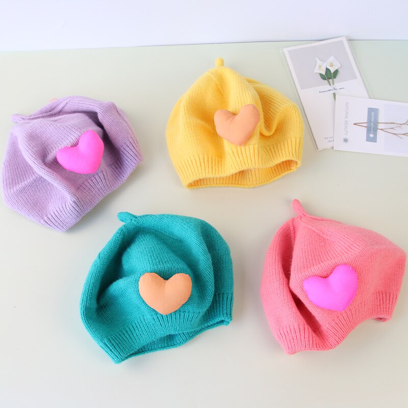 Mũ Nồi Dệt Kim Co Giãn Nhiều Màu Sắc Giữ Ấm Mùa Đông Cho Bé