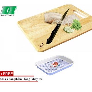 Thớt Chữ Nhật Gỗ Đức Thành 350 –01104-MUA 2 TẶNG KÈM 1 KHAY TRÀ