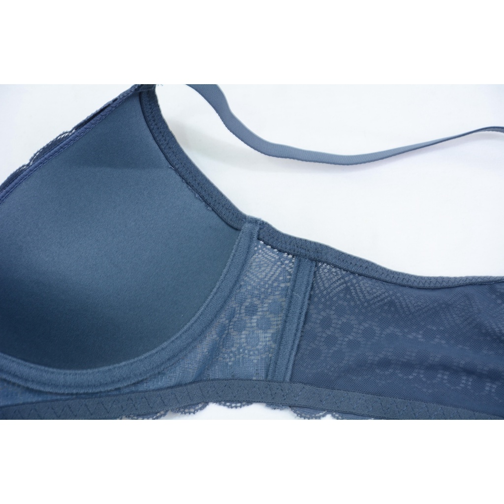 Áo lót nữ HMTmoda cup xéo ren không gọng, mút mỏng 609-62283B HMTmoda