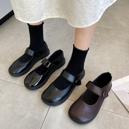 [Sẵn đen 38]Giày Mary Jane ULZZANG Retro mũi tròn - thebluehouse | BigBuy360 - bigbuy360.vn