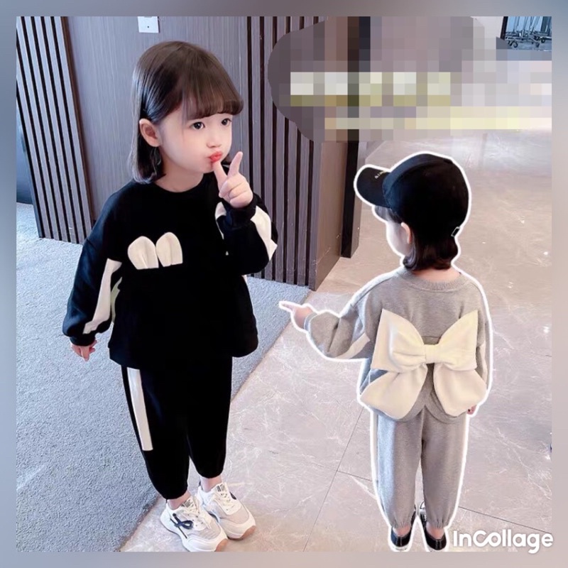 Bộ nơ sau sẻ vạt siêu xinh chất da cá tàu xịn