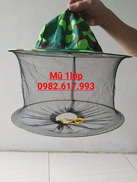 Mũ Bảo Hộ Bắt Ong 1 Lớp/ 2 Lớp