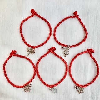 Vòng tay handmade chỉ đỏ đen may mắn, vòng tay, lắc tay handmade