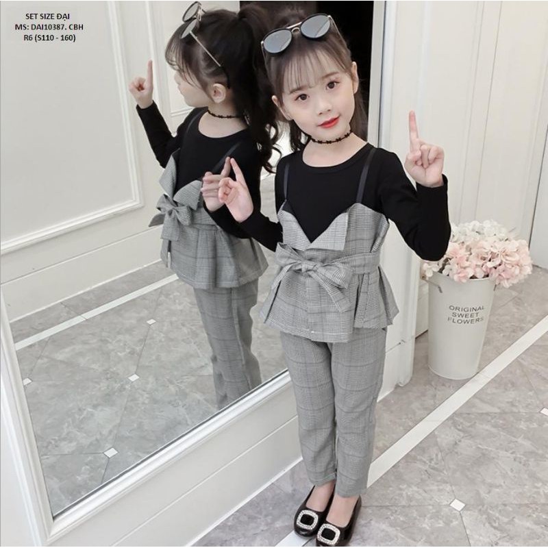SET BỘ VEST KIỂU (ẢNH THẬT+VIDEO) set bé gái sz đại 5-14 tuổi vải mềm mịn chuẩn phong cách hàn quốc cao cấp