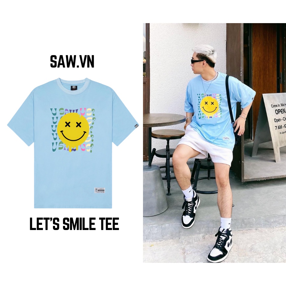 SAW - Áo Let's Smile màu xanh da trời TE1122020350