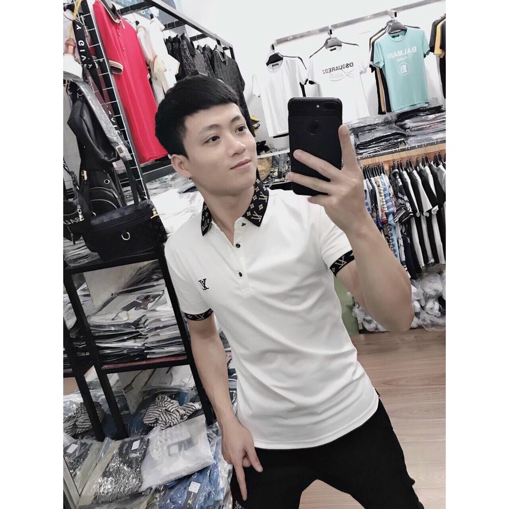Áo thun cổ bẻ polo cao cấp vải thun cotton siêu co dãn hàng chuẩn shop Phuongnamshop20 kve2