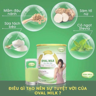 Sữa mầm đậu oval milk, hộp 400g
