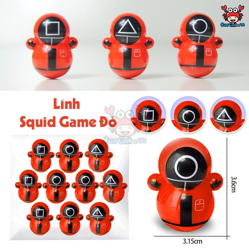 combo 2đồ chơi lật đật squid game, nhân vật hoạt hình giải trí giảm stress siêu cute( khách inbox shop chọn mẫu nha)