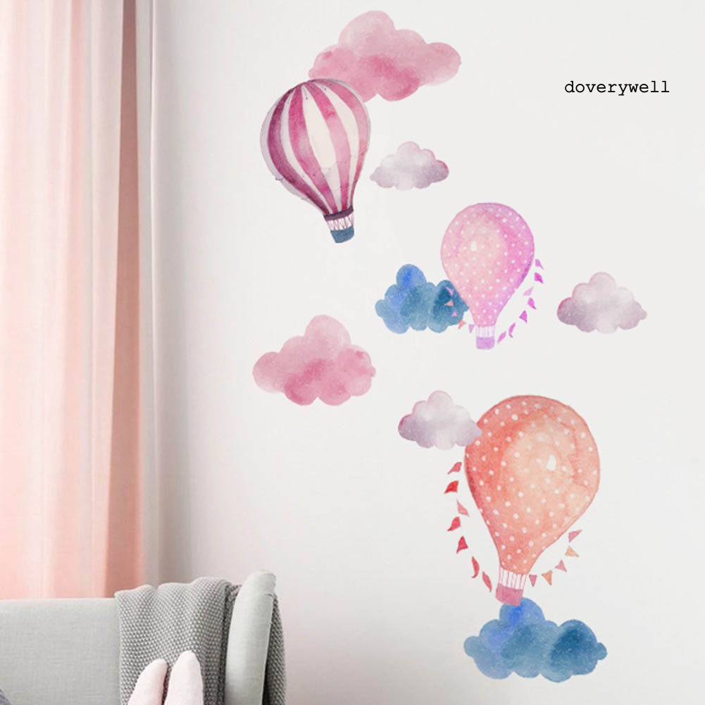 decal dán tường Họa Tiết Hình Khinh Khí Cầu Dùng Trong Trang Trí Phòng Trẻ