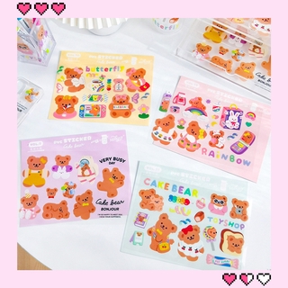 Gấu PVC Sticker Hàn Quốc Ins Dàn Máy tính Hình dán Tài khoản Tay
