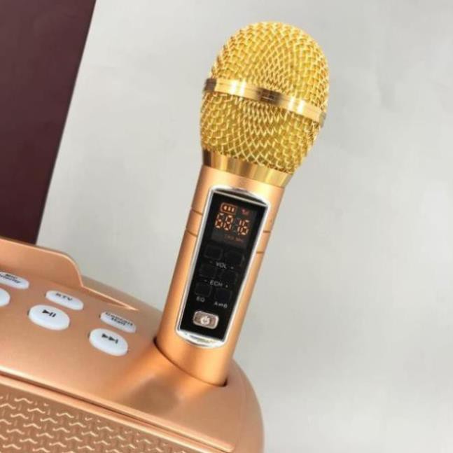 Loa Bluetooth karaoke SDRD SD 306 Plus bản 2020 đa năng, Loa kèm 2 micro hát karaoke Không dây- Phiên Bản Nâng Cấp lọc