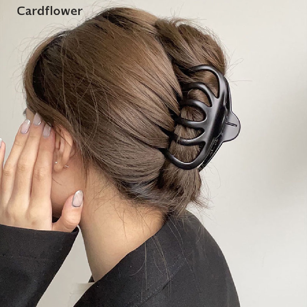 1 Kẹp Tóc Càng Cua Lớn Bằng Acrylic Màu Trơn Thanh Lịch Cho Nữ