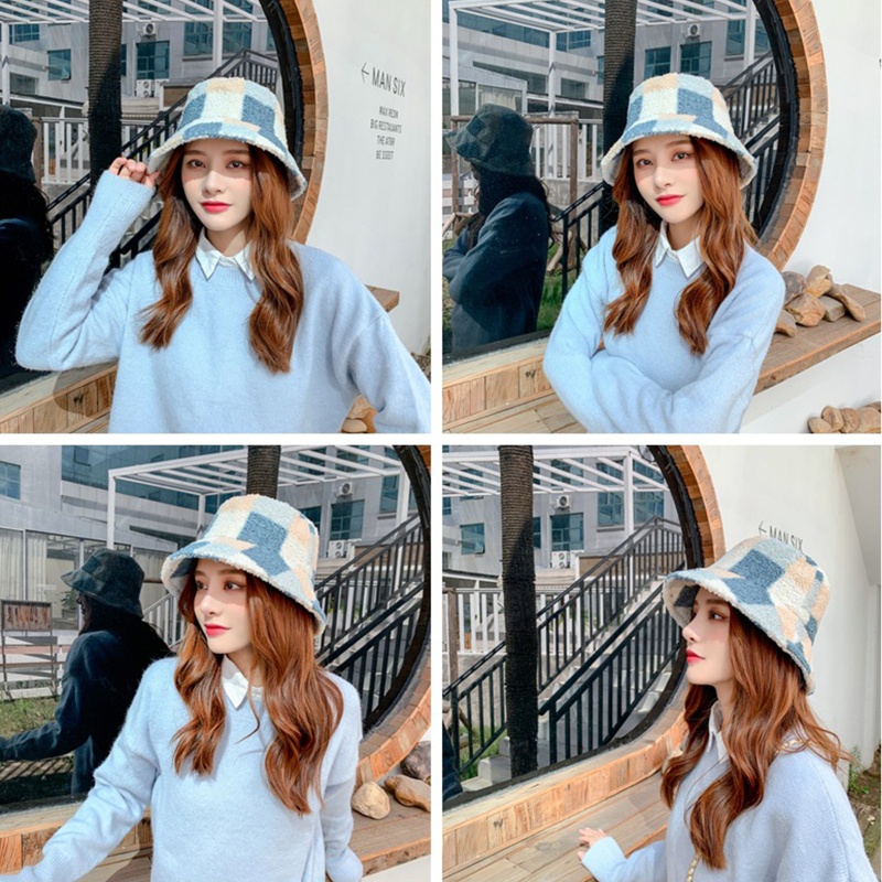 Nón Tai Bèo Bằng Vải Bông Họa Tiết Kẻ Sọc Màu Sắc Giữ Ấm Mùa Đông Cho Nam Và Nữ