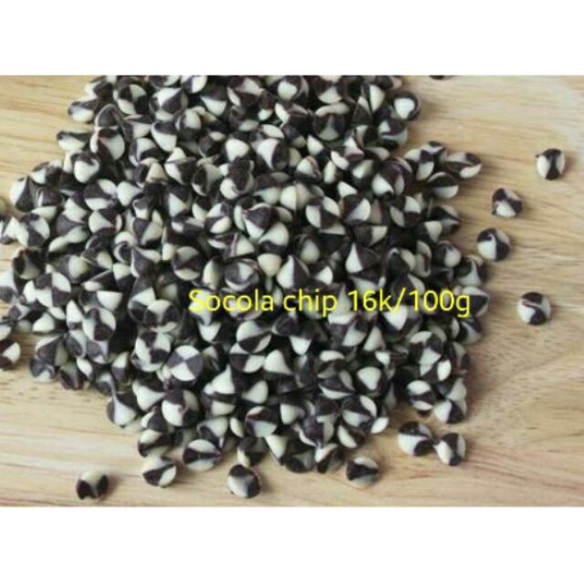 Lẻ Socola chip đen trắng 100g