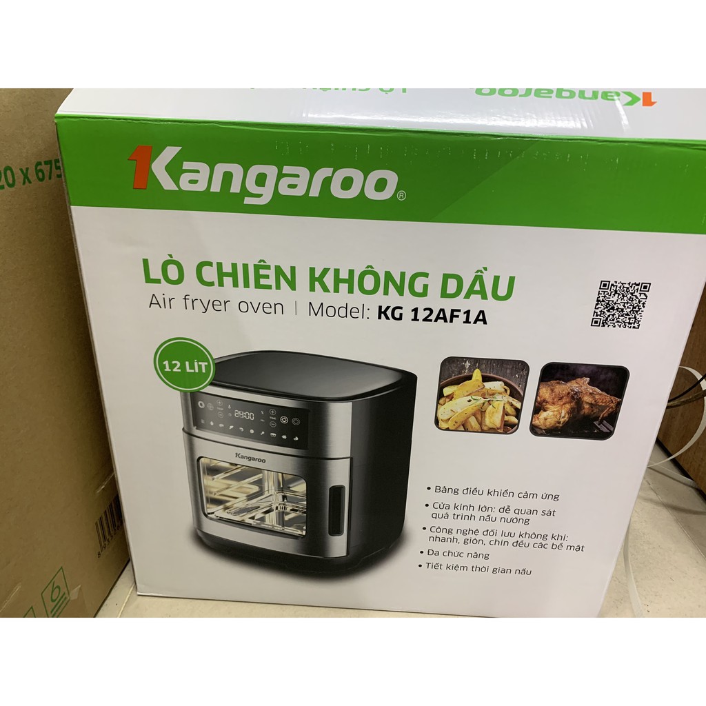 [Mã ELHADEV giảm 4% đơn 300K] Nồi chiên không dầu 12 Lít Kangaroo KG12AF1A công suất 1800w Bảo hành chính hãng 12 tháng