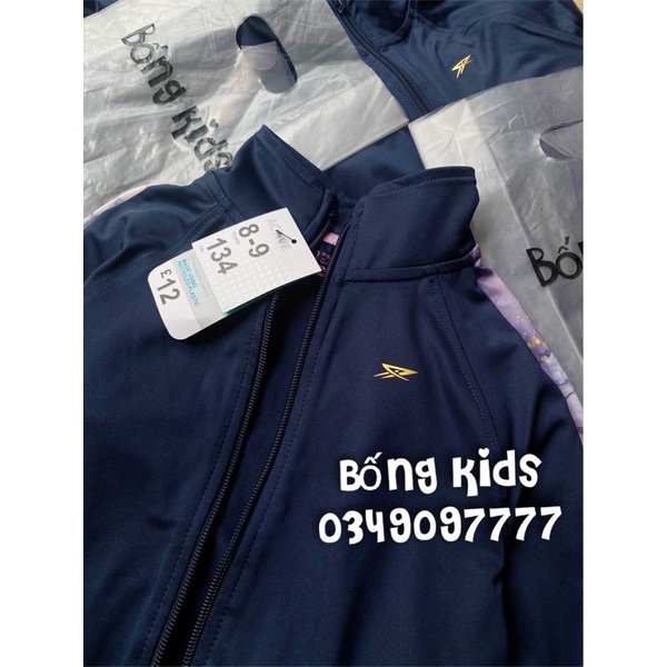 Áo Khoác Lửng Thể Thao Bé gái Active Xanh Navy PR