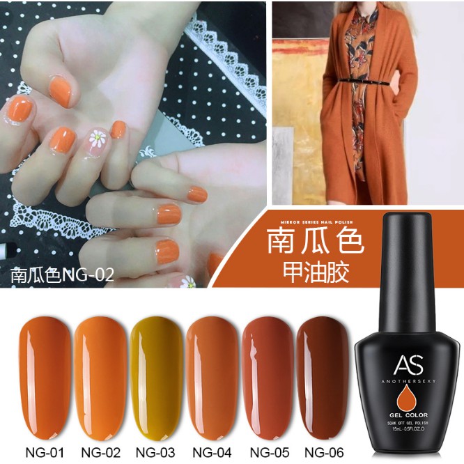Set sơn gel AS bí ngô 6 màu NG