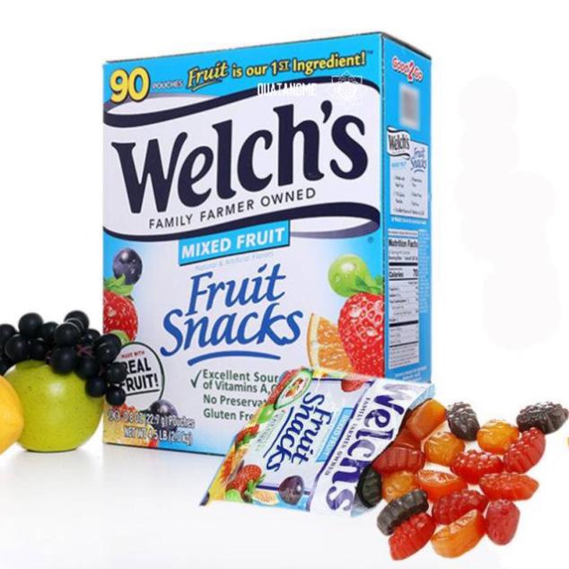 [HSD 12/2023] Kẹo Dẻo Trái Cây của Mỹ Welch's Fruit Snacks 2Kg 90 gói