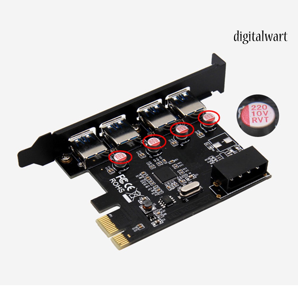 Bộ Chuyển Đổi Thẻ Mở Rộng Pci-e Sang Usb 3.0 4 Cổng | BigBuy360 - bigbuy360.vn