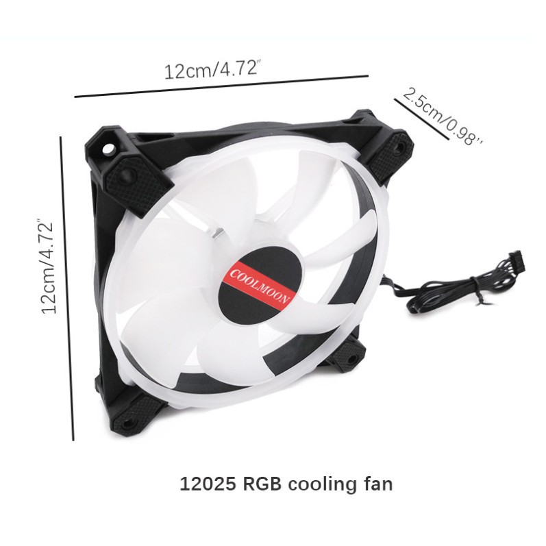 AWD VH0H Quạt Tản Nhiệt, Fan Led RGB Coolmoon V5 - Đồng Bộ Hub Coolmoon 8 22