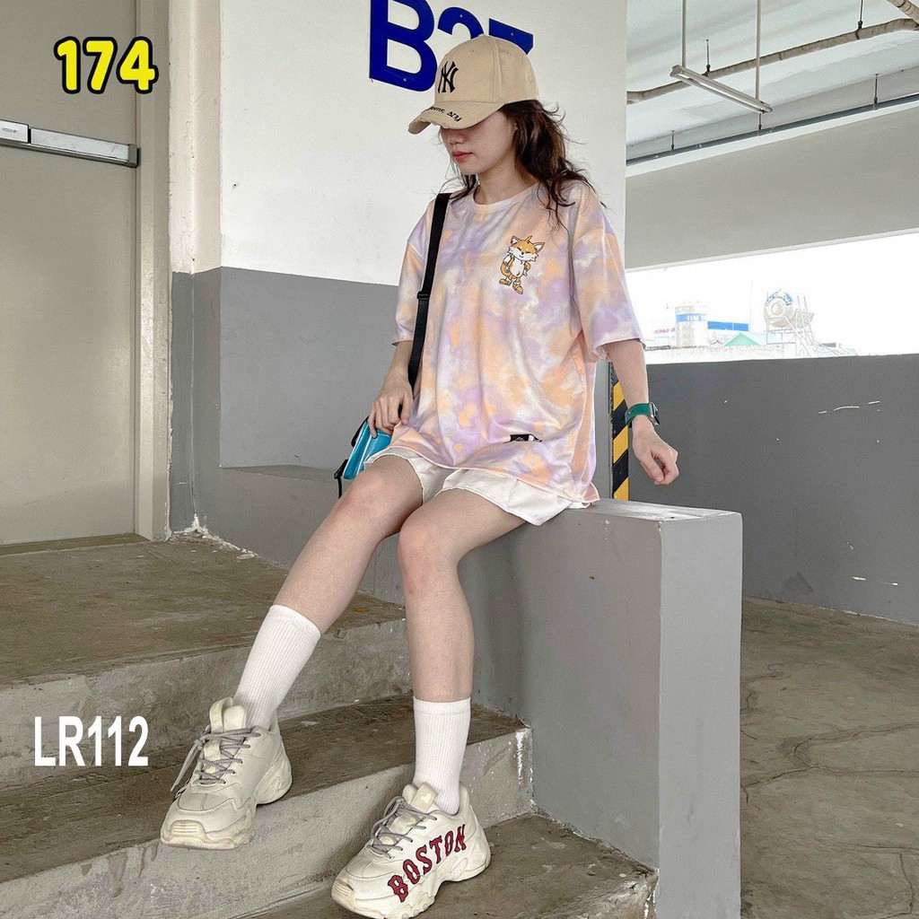 Áo thun loang màu 𝑭𝒓𝒆𝒆𝒔𝒉𝒊𝒑 Áo phông unisex LR112 vải cotton xượt poli co giãn thấm hút tốt, không xù lông