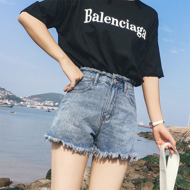 Quần Đùi Denim Lưng Cao Thời Trang Dành Cho Nữ | BigBuy360 - bigbuy360.vn