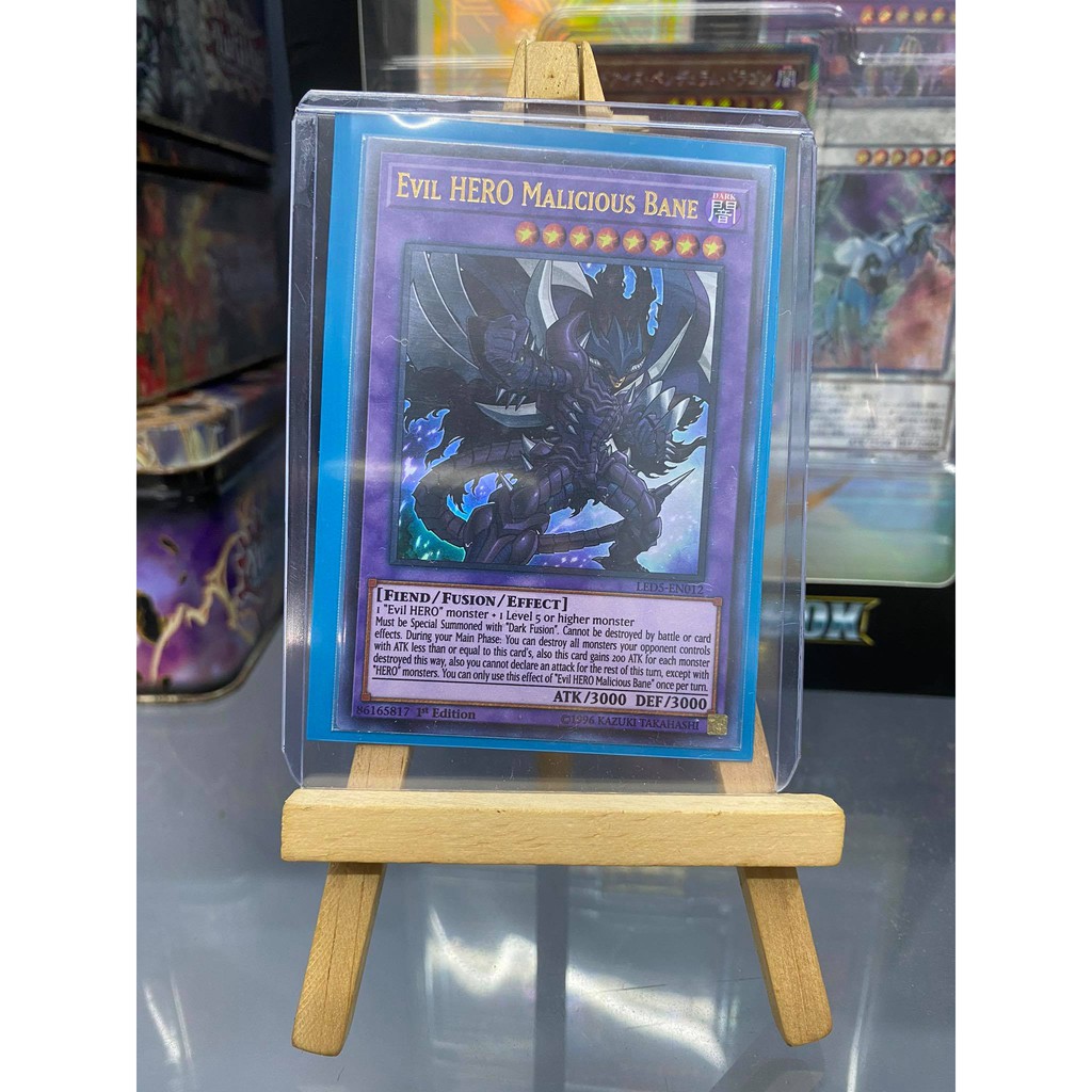 [ Dưa Hấu Yugioh ] Lá bài thẻ bài Evil HERO Malicious Bane - Ultra Secret Rare - Tặng bọc bài nhựa bảo quản