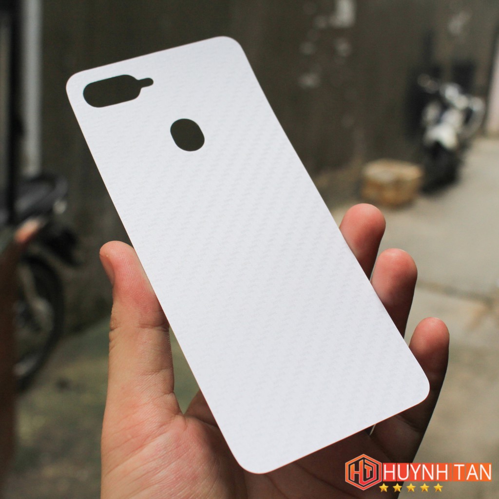 Miếng dán decal carbon mặt sau Oppo F9 / F9 Pro / Realme 2 Pro chống trầy mặt lưng, chống bám vân tay